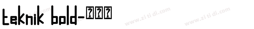 teknik bold字体转换